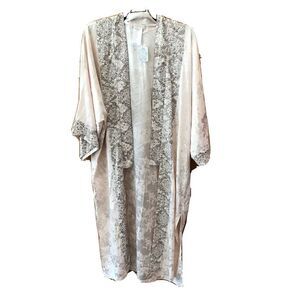 NEW Free People Intimately Women Ivory Sequin Kimono Robe Open Front One Size